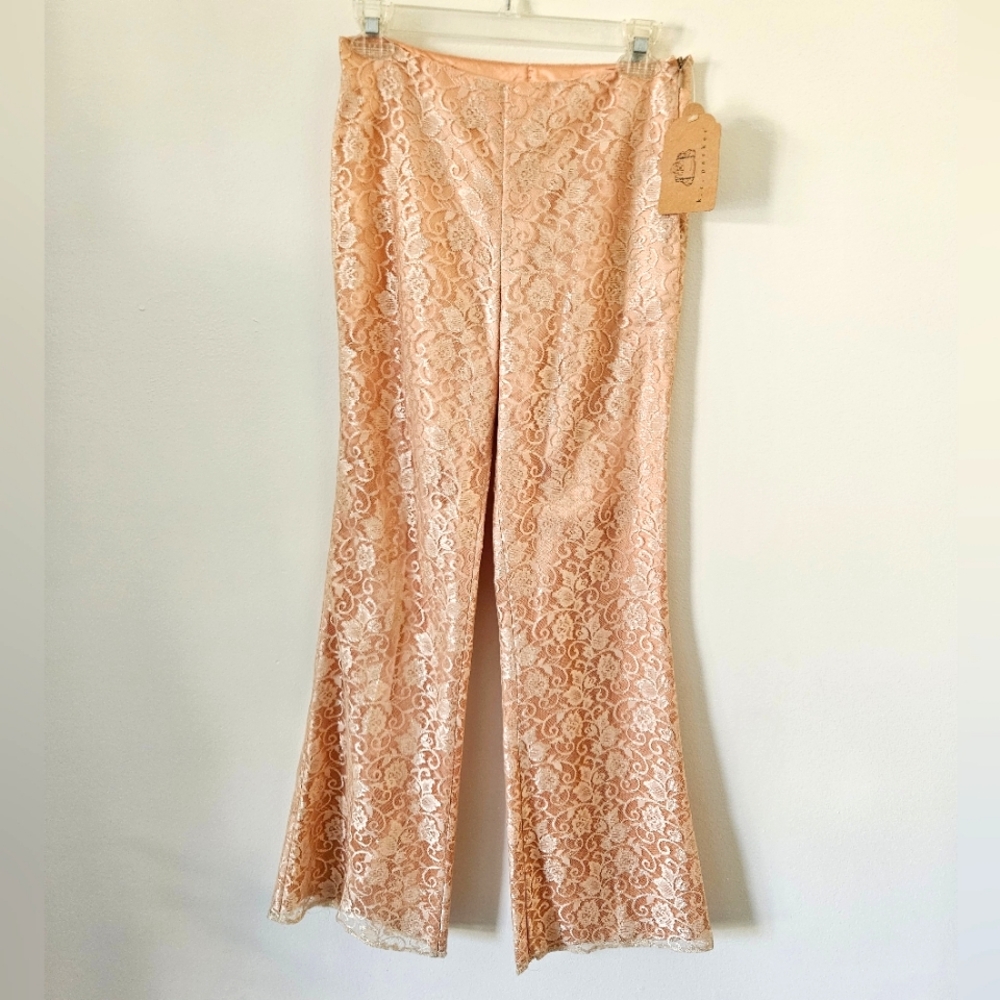 Vintage lace flare pants
